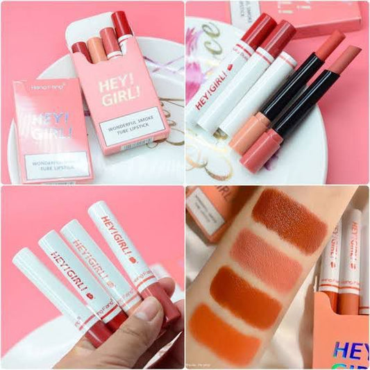 HENG FENG HEY GIRL CIGARETTE LIPSTICK pack of 4